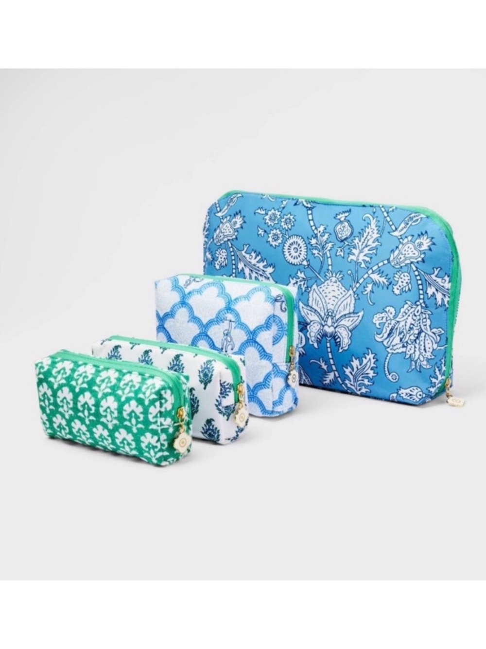 NWT Brand New SOLD OUT Roller Rabbit x Target 4-Piece Multi-Purpose Pouch Set
